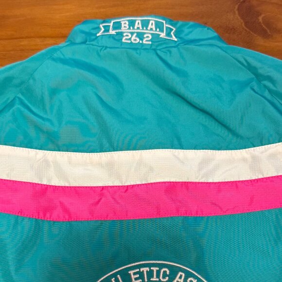 Adidas 2016 Boston Marathon Jacket Women,  Teal and Pink, Medium - Picture 8 of 11